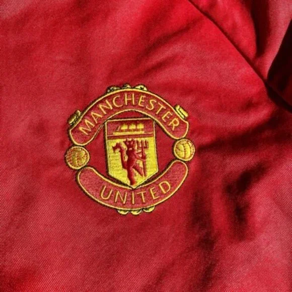 Adidas Manchester United Track Top Full Zip Bomber Jacket Red XS Extra Small